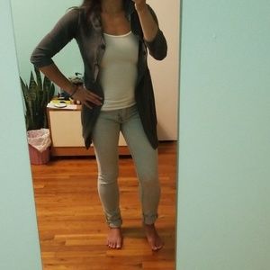 All Grey Mid-length Cardigan